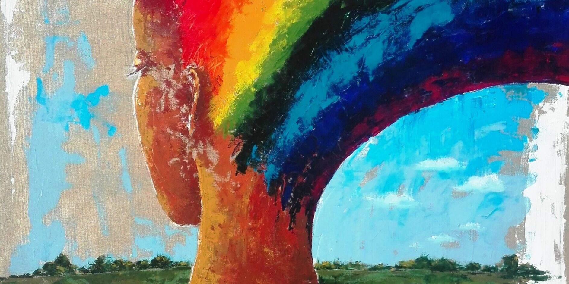 Roma Waszak TĘCZA 150x200cm